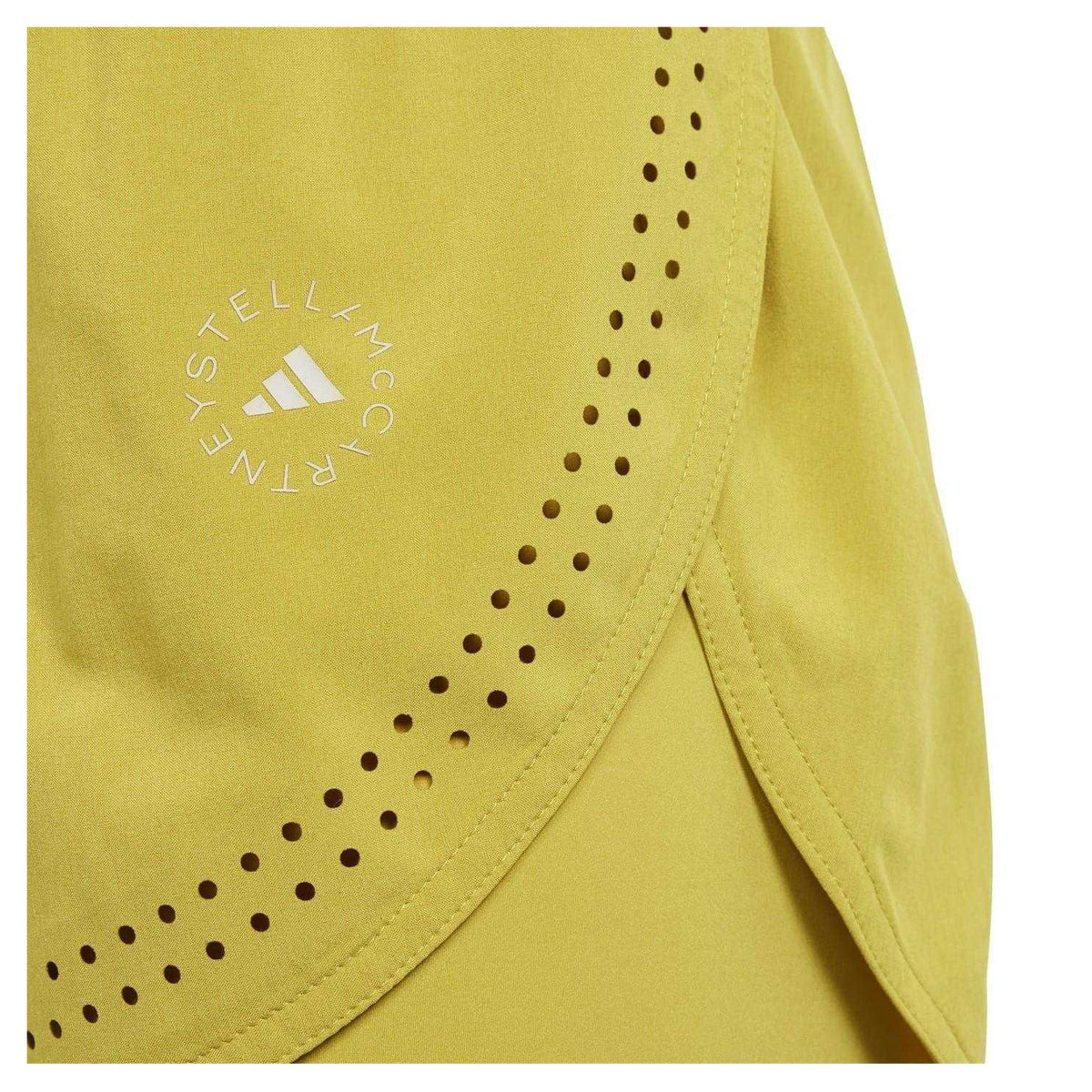 Green - Side - Adidas Womens-Ladies Stella McCartney Loose Fit Running Shorts