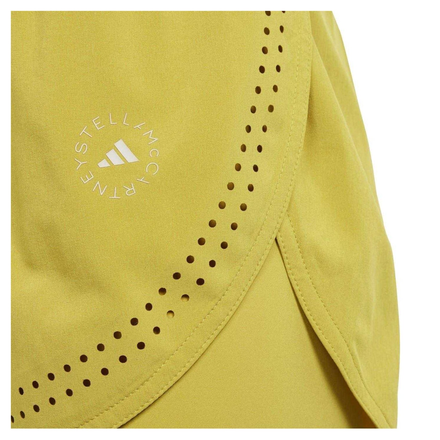 Green - Side - Adidas Womens-Ladies Stella McCartney Loose Fit Running Shorts
