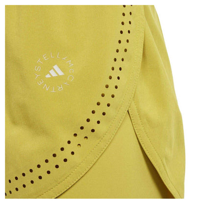 Green - Side - Adidas Womens-Ladies Stella McCartney Loose Fit Running Shorts