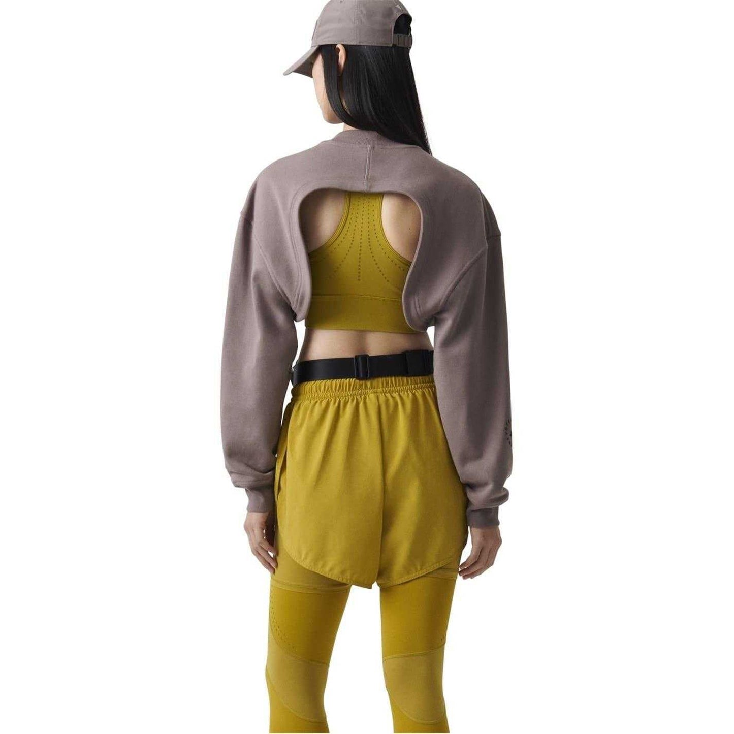 Green - Pack Shot - Adidas Womens-Ladies Stella McCartney Loose Fit Running Shorts