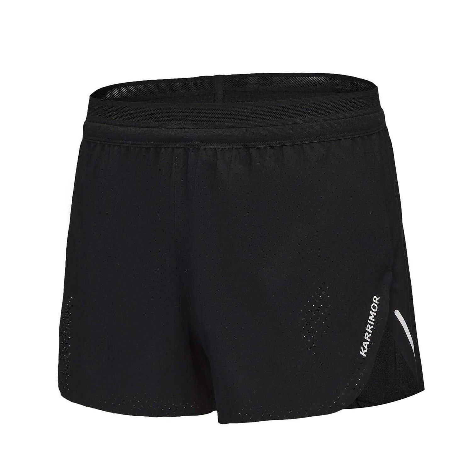 Black - Side - Karrimor Womens-Ladies 2 in 1 Running Shorts