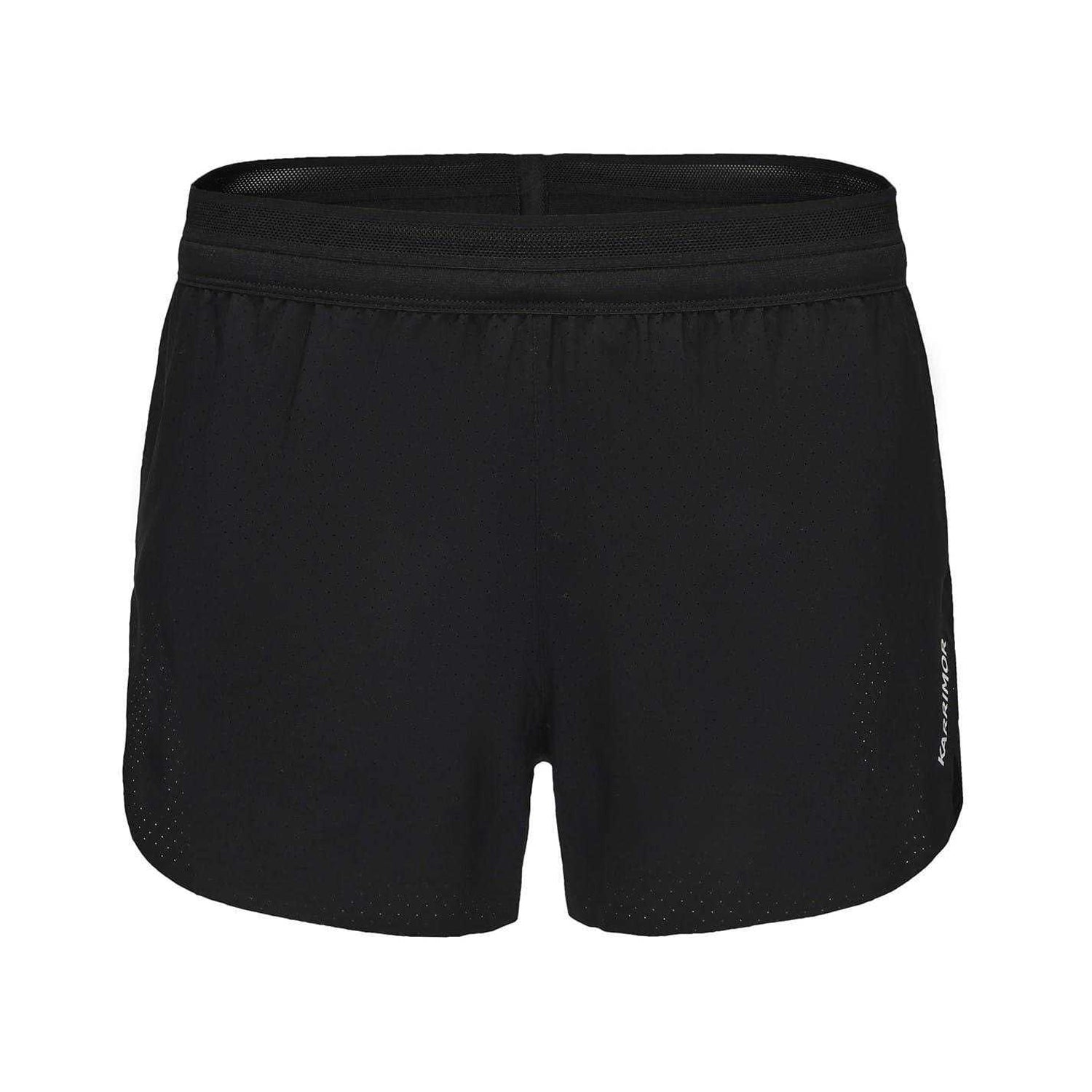Black - Front - Karrimor Womens-Ladies 2 in 1 Running Shorts