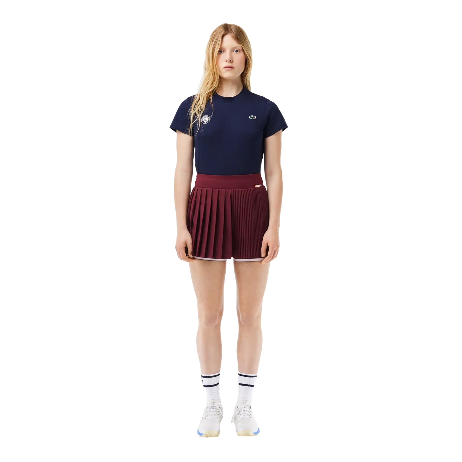 Purple - Close up - Lacoste Womens-Ladies Roland Garros Edition Skort