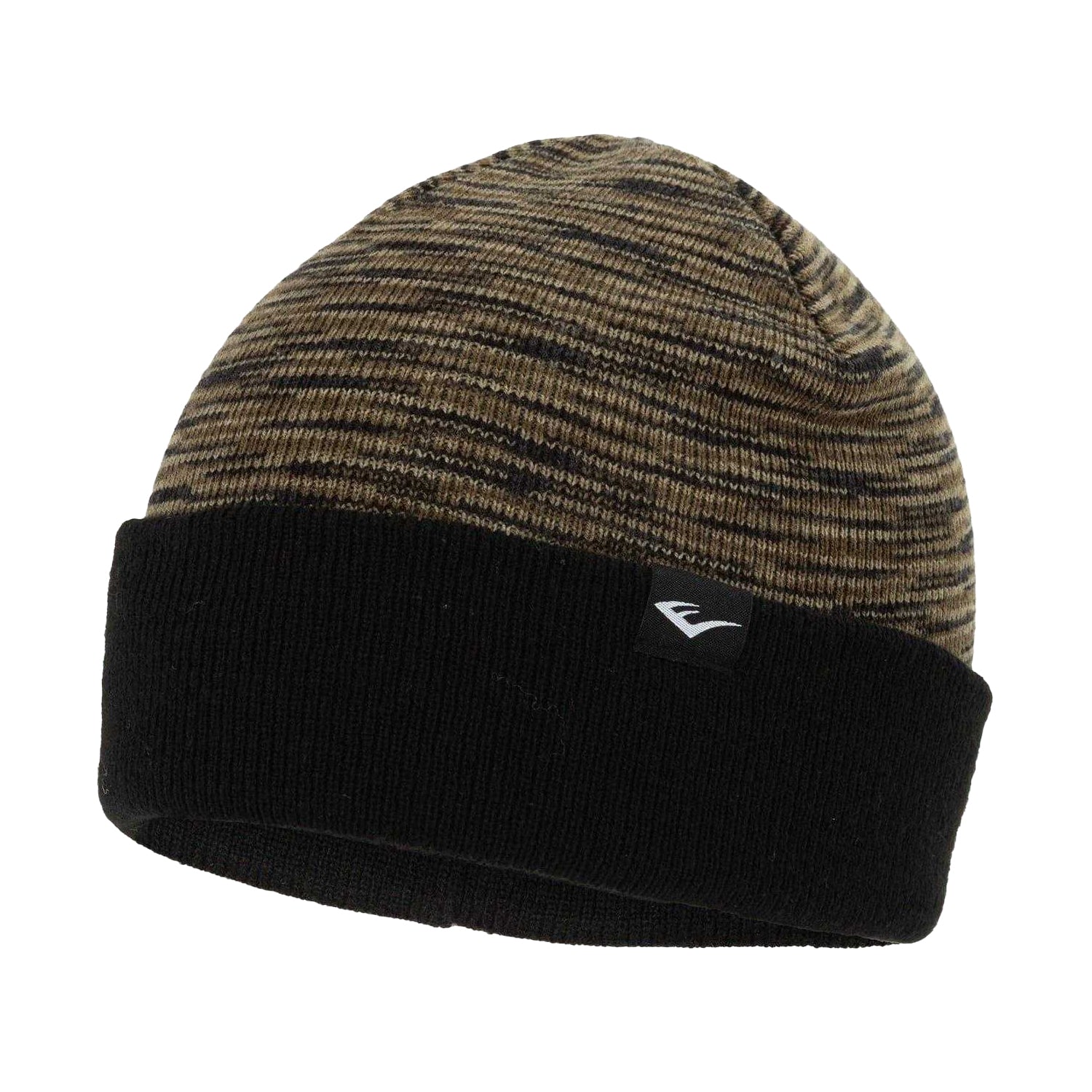 Green-Black Marl - Back - Everlast Mens Striped Beanie