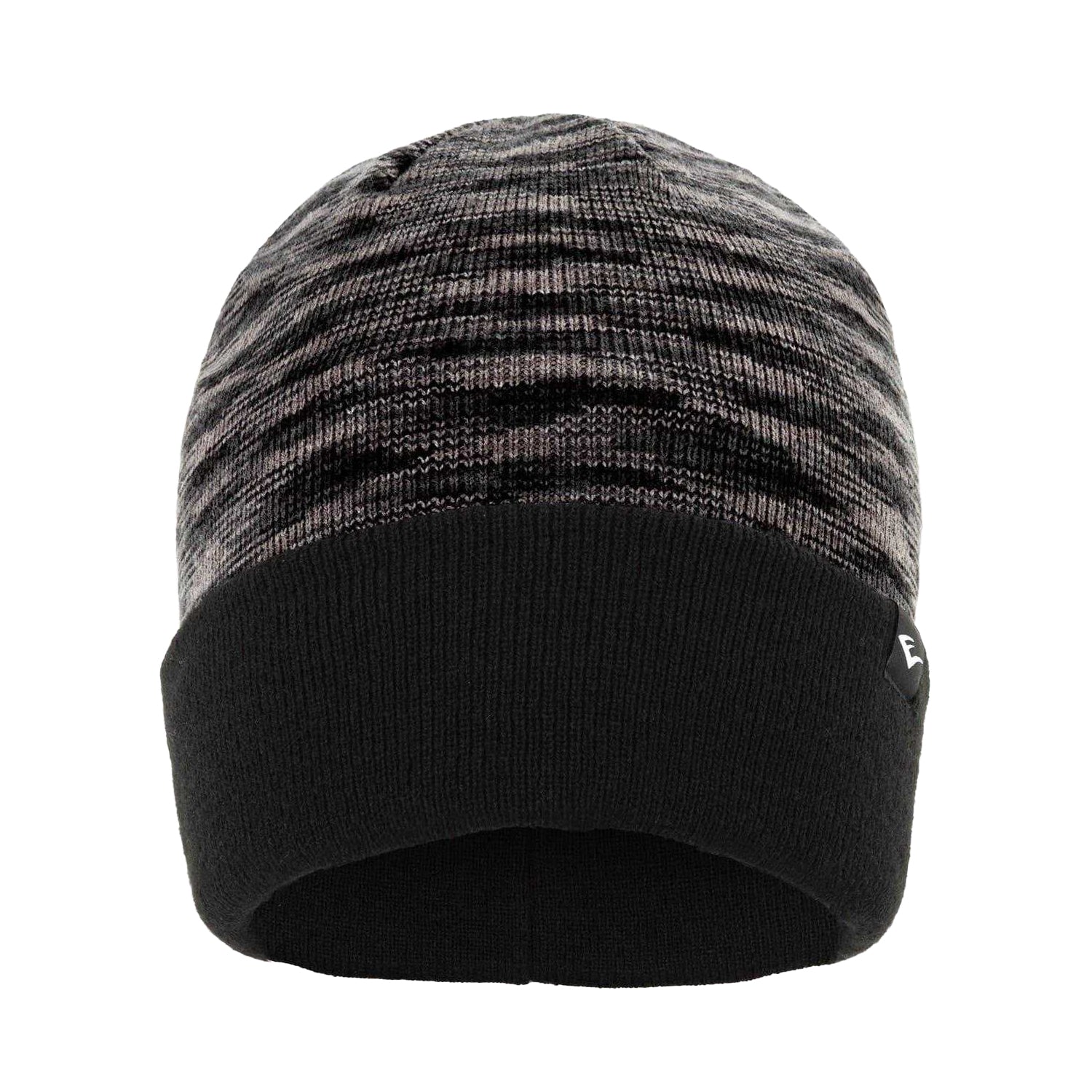 Black-Grey Marl - Front - Everlast Mens Striped Beanie