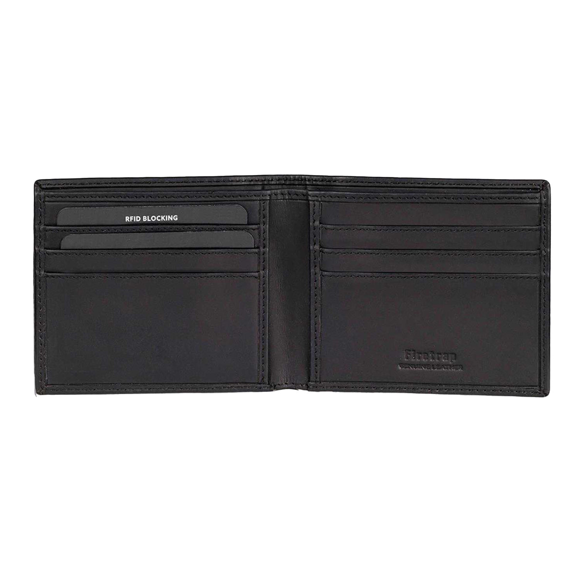 Black - Back - Firetrap Mens Icon Leather Wallet