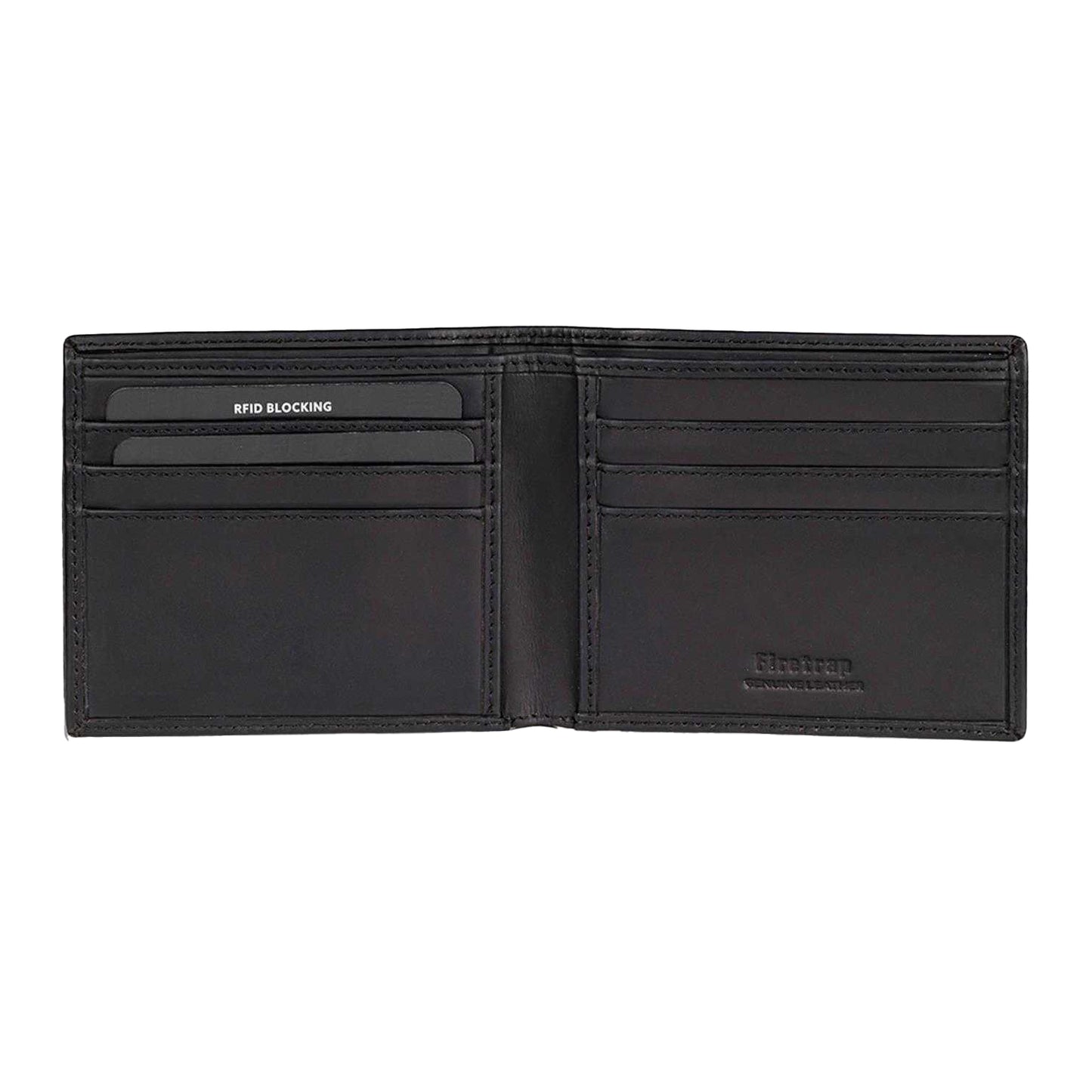 Black - Back - Firetrap Mens Icon Leather Wallet