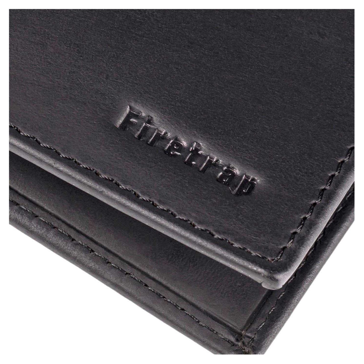 Black - Side - Firetrap Mens Icon Leather Wallet