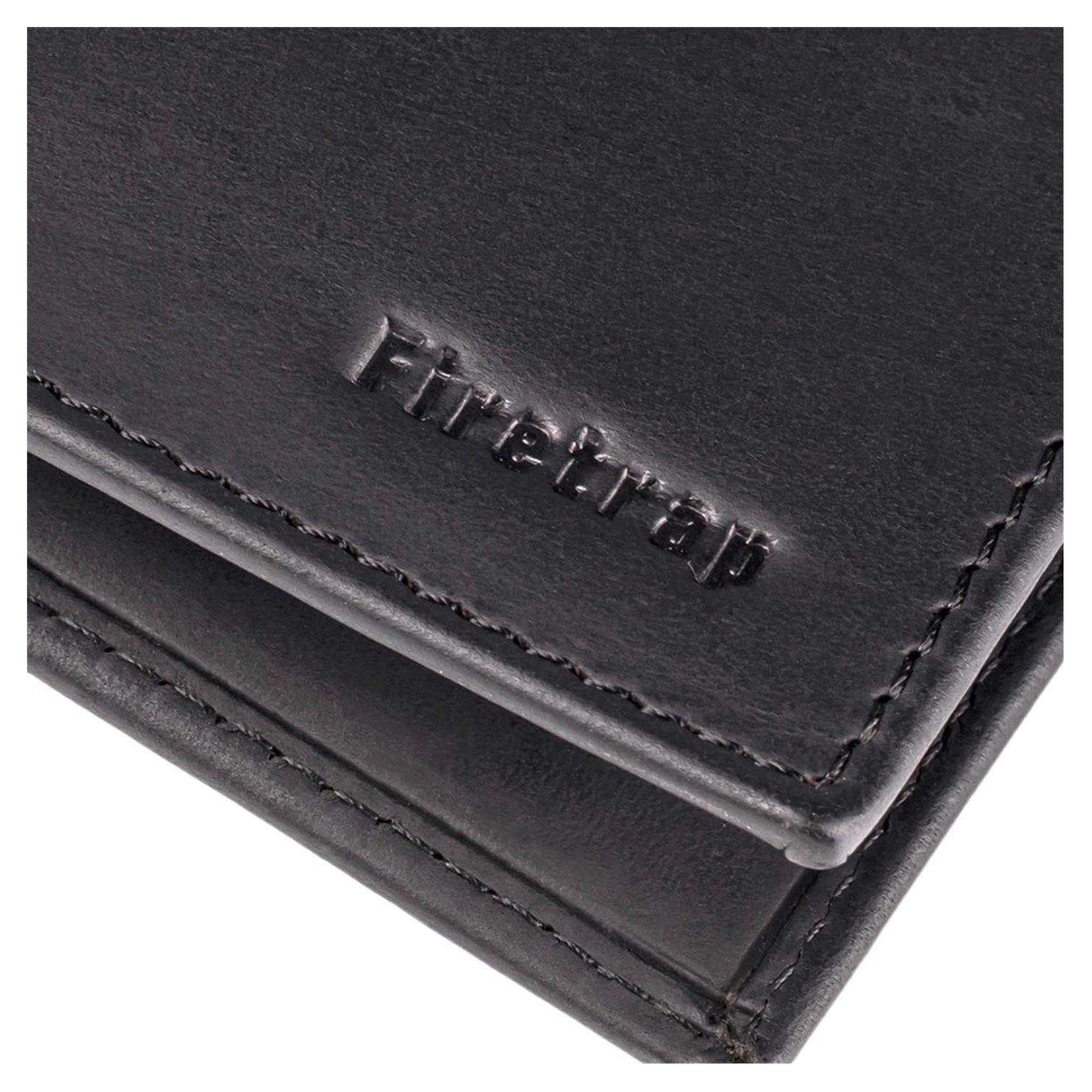 Black - Side - Firetrap Mens Icon Leather Wallet