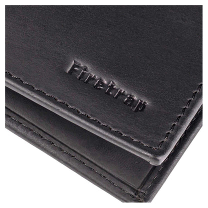 Black - Side - Firetrap Mens Icon Leather Wallet
