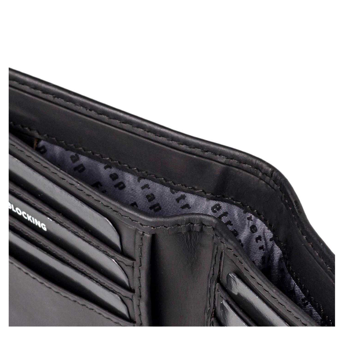 Black - Pack Shot - Firetrap Mens Icon Leather Wallet