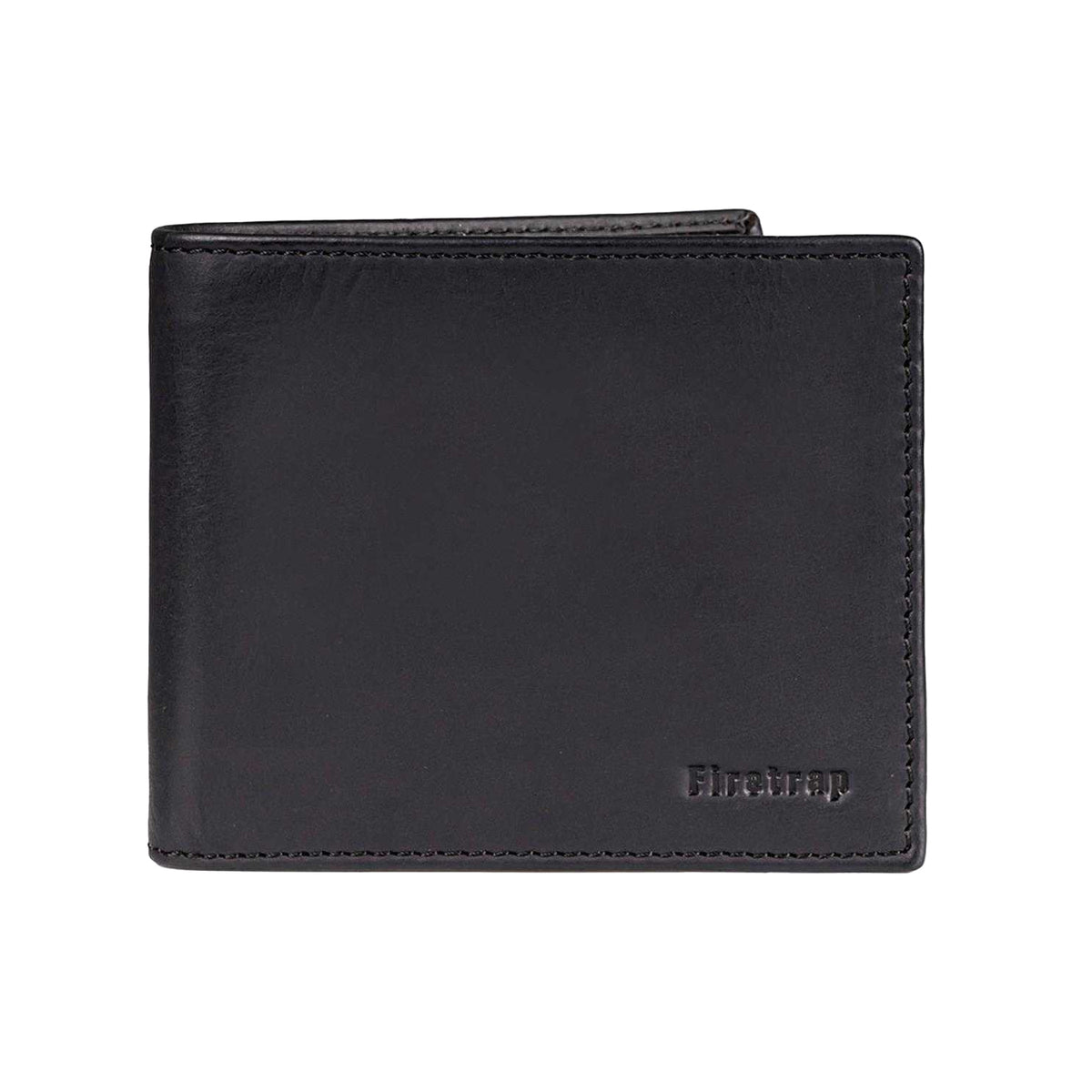 Black - Front - Firetrap Mens Icon Leather Wallet