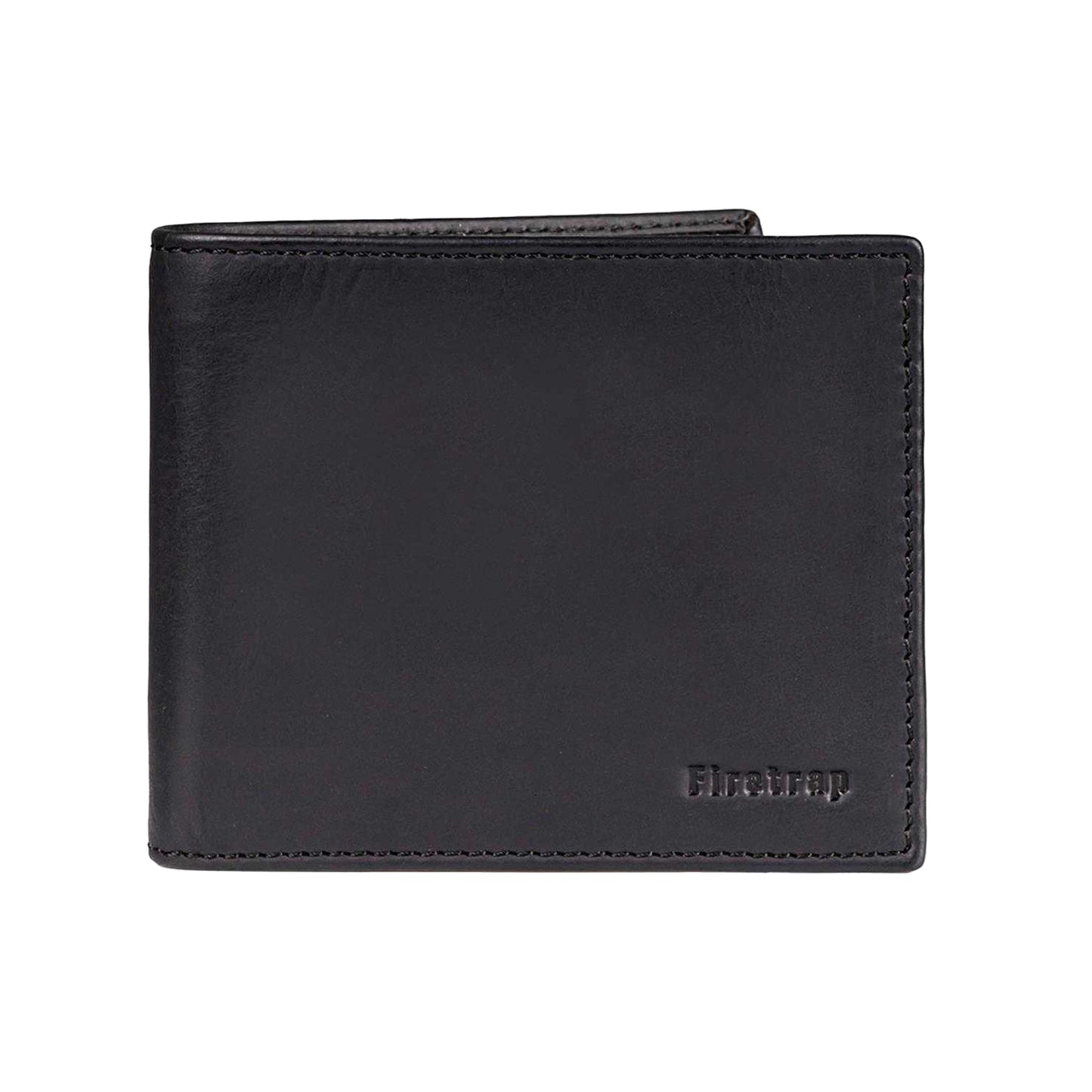 Black - Front - Firetrap Mens Icon Leather Wallet