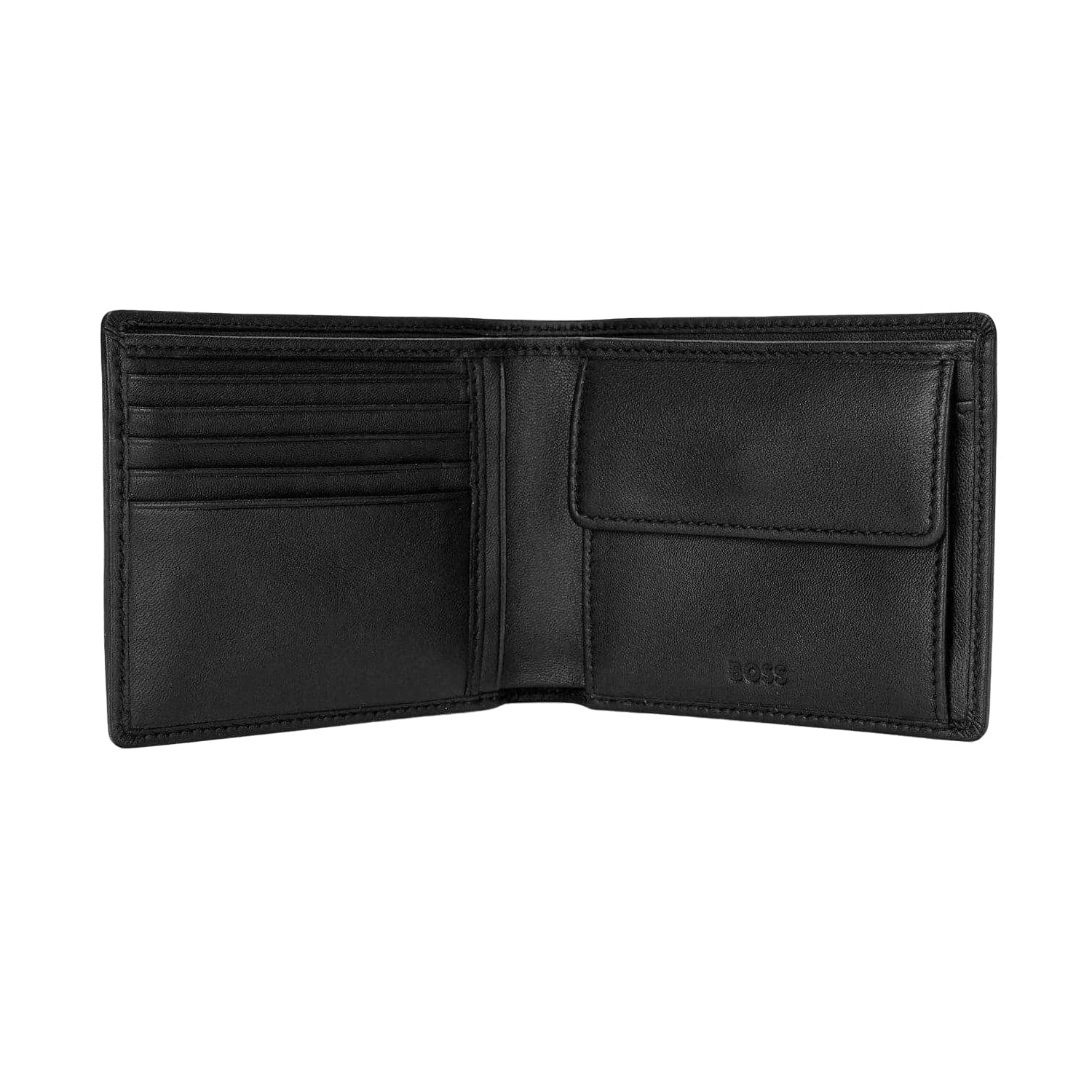 Black - Back - Boss Asolo Leather Everyday Wallet