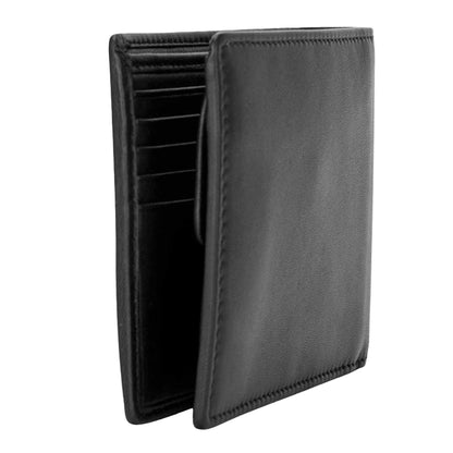 Black - Side - Boss Asolo Leather Everyday Wallet