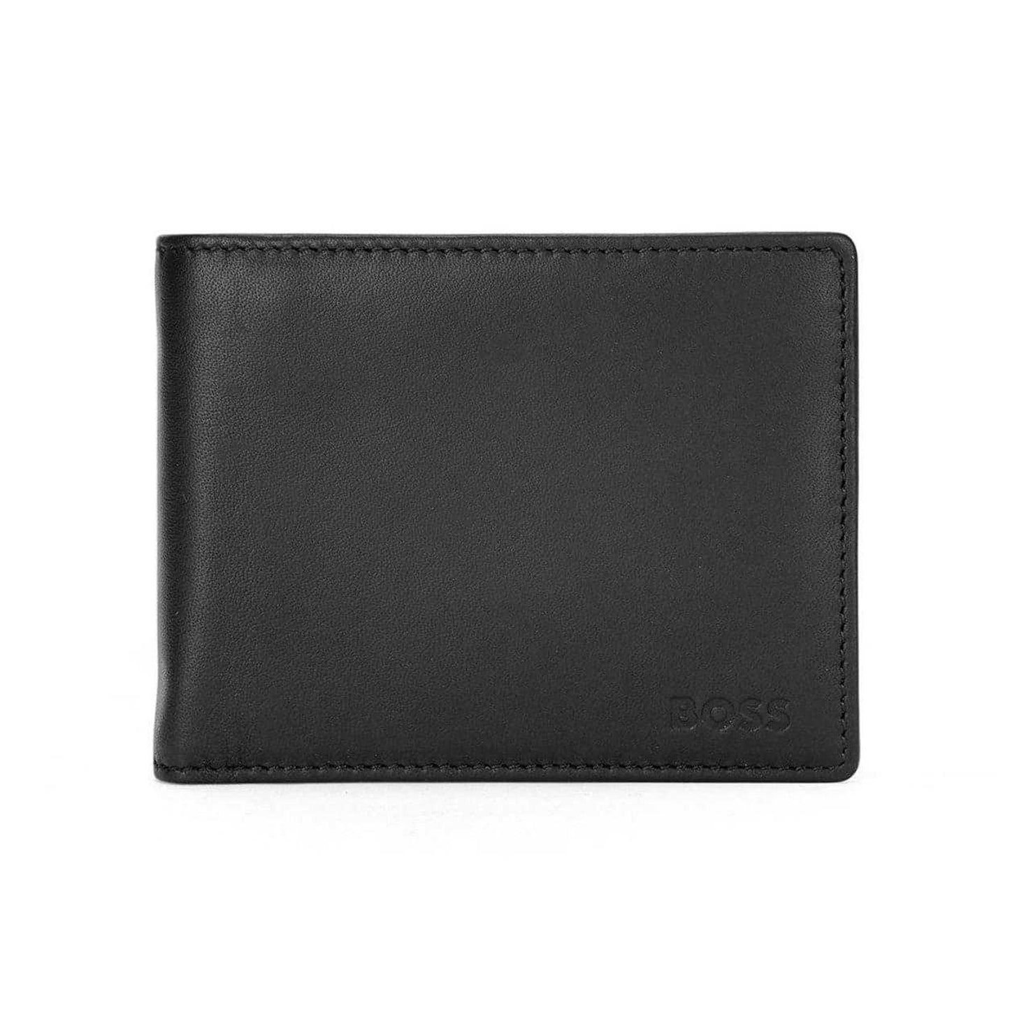 Black - Front - Boss Asolo Leather Everyday Wallet