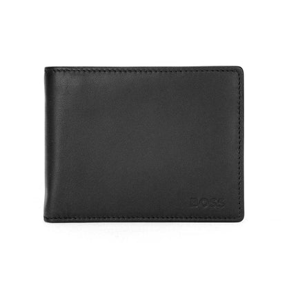 Black - Front - Boss Asolo Leather Everyday Wallet