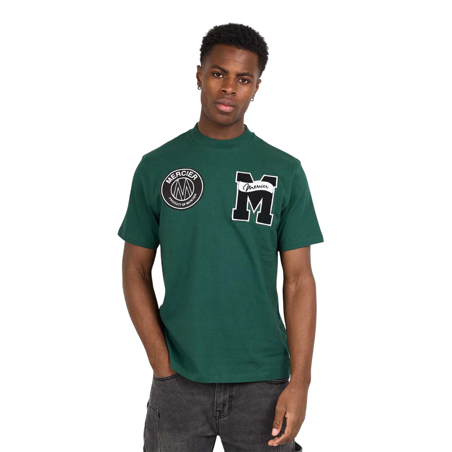 Green - Front - Mercier Mens Academy T-Shirt