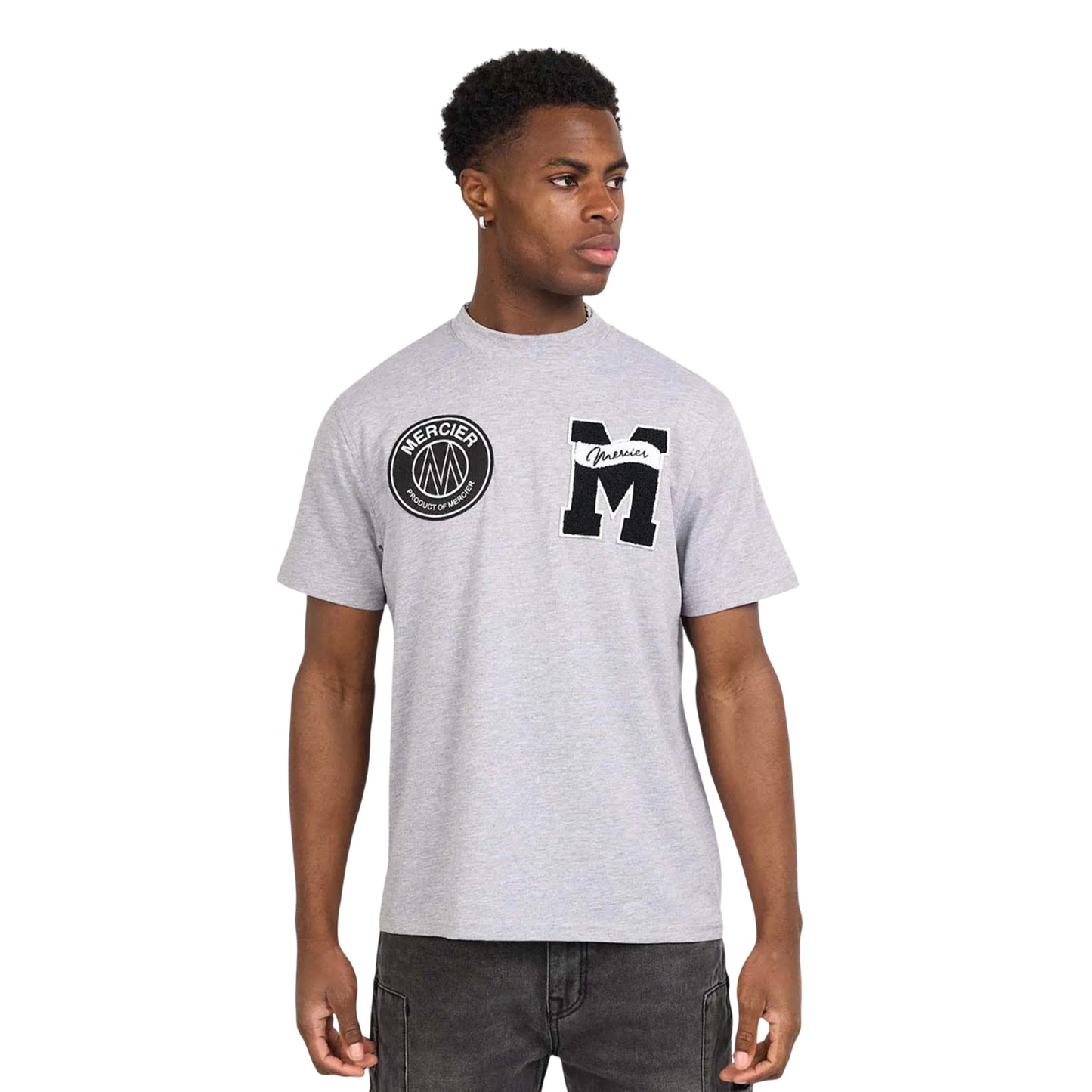 Grey - Front - Mercier Mens Academy T-Shirt