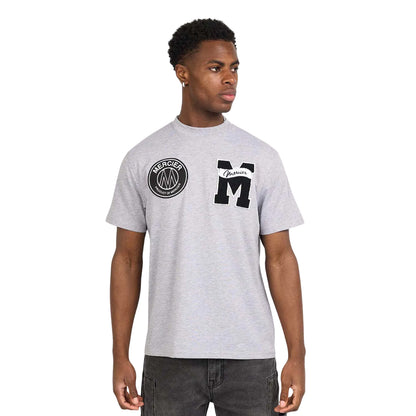 Grey - Front - Mercier Mens Academy T-Shirt