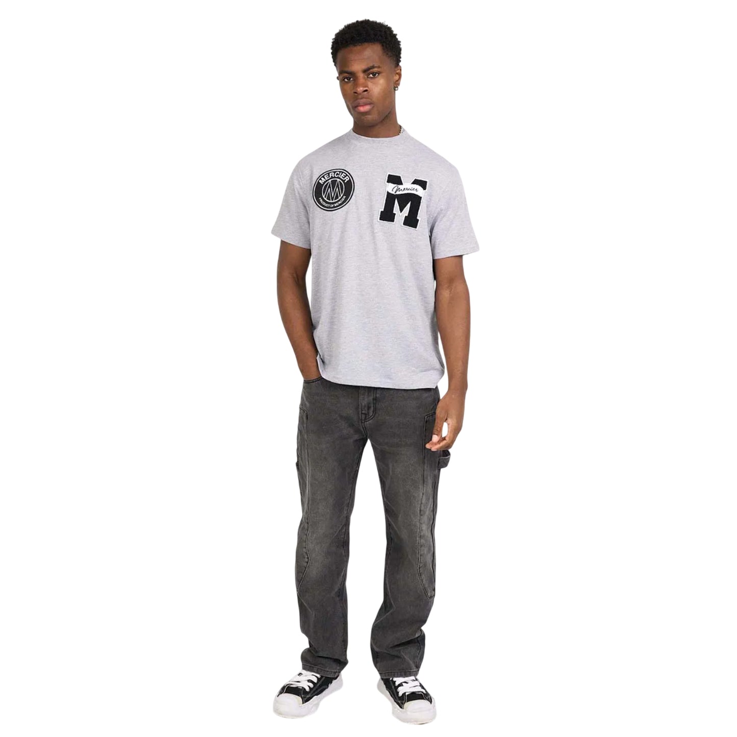 Grey - Side - Mercier Mens Academy T-Shirt