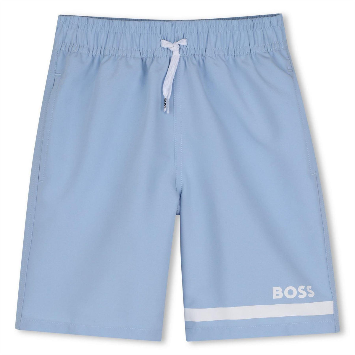 Light Blue - Front - Boss Boys Logo Printed Shorts