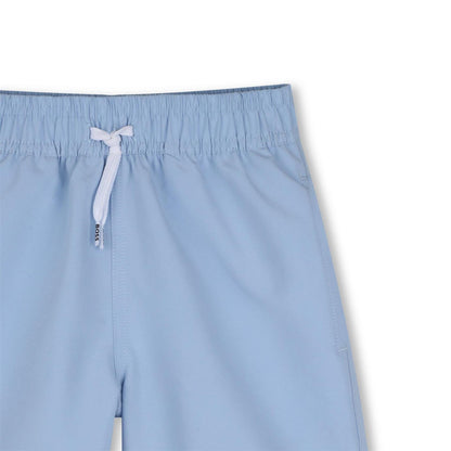 Light Blue - Side - Boss Boys Logo Printed Shorts