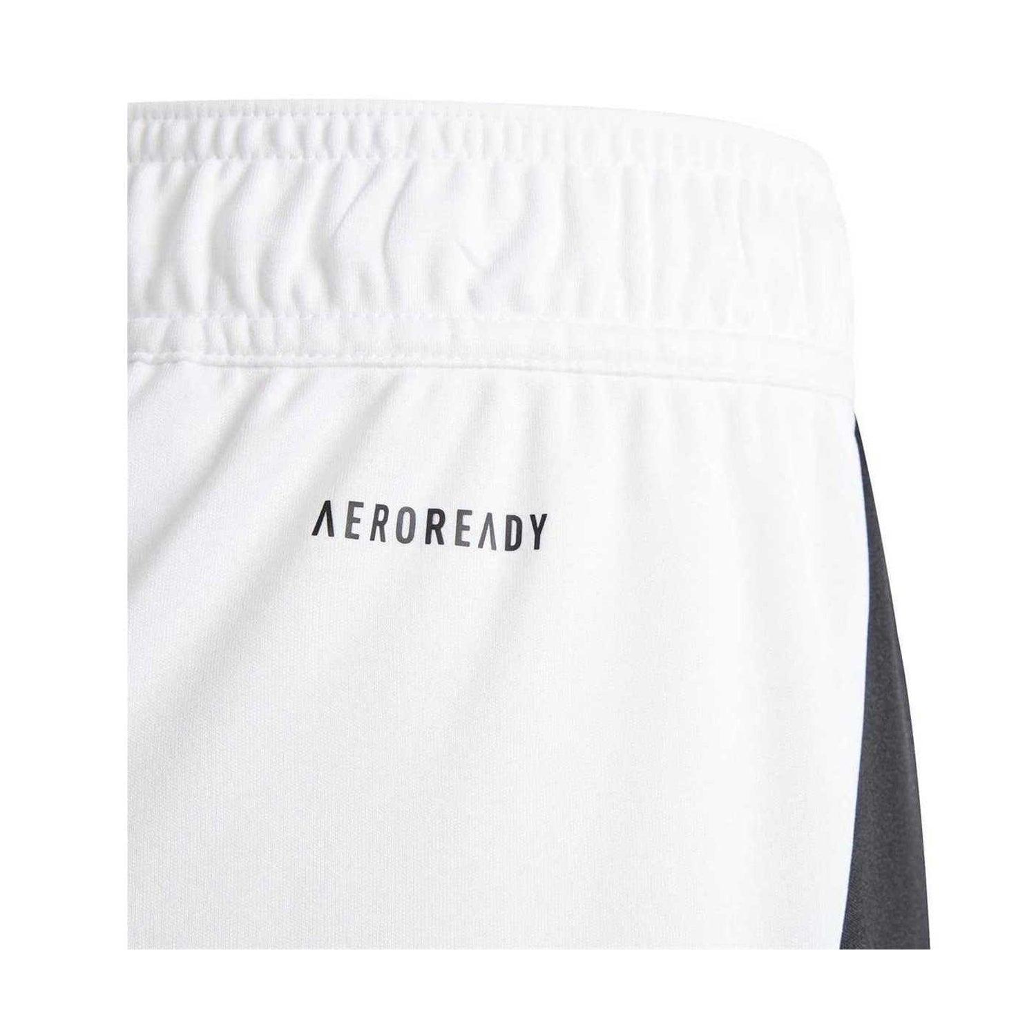 White-Black - Side - Adidas Childrens-Kids Tiro 24 Football Shorts