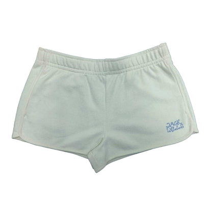 Vintage White - Front - Jack Wills Womens-Ladies Curved Sweat Shorts