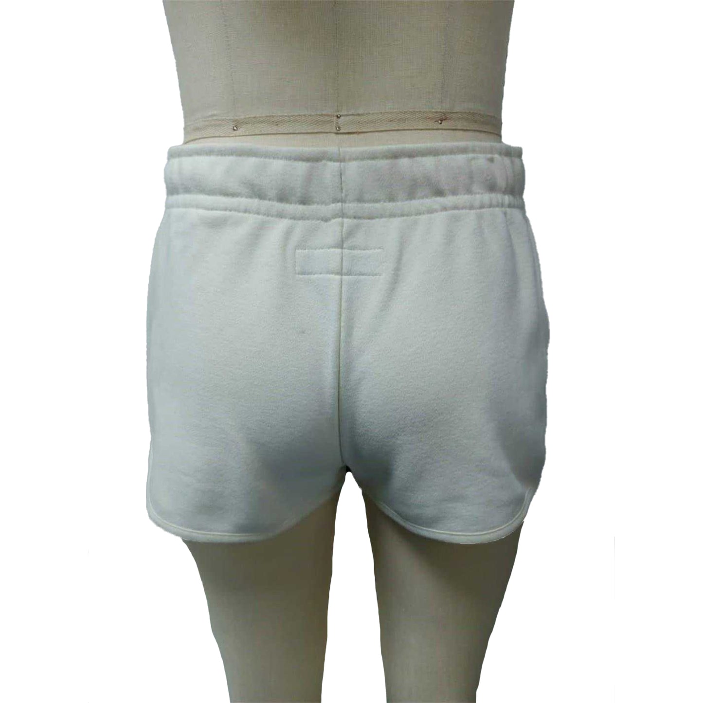 Vintage White - Back - Jack Wills Womens-Ladies Curved Sweat Shorts