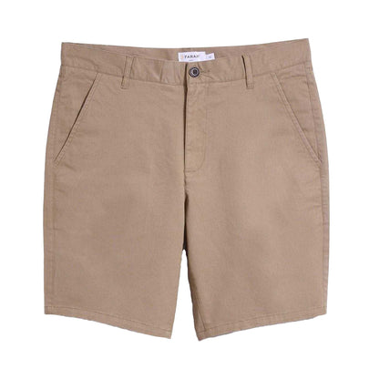Beige - Front - Farah Mens Cotton Chino Shorts