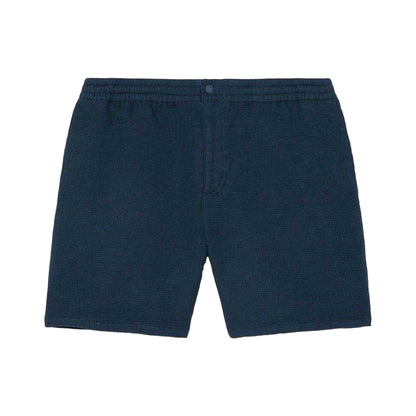 Navy - Front - Lacoste Mens Waffle Knit Relaxed Fit Shorts