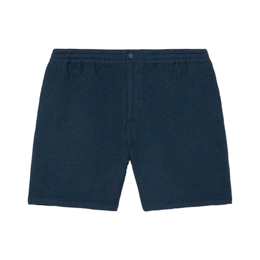 Navy - Front - Lacoste Mens Waffle Knit Relaxed Fit Shorts