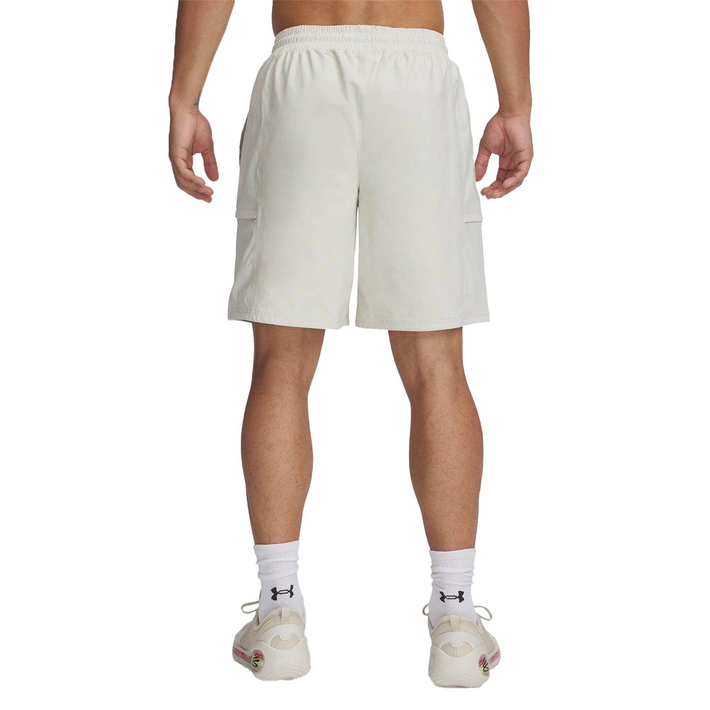 White - Lifestyle - Under Armour Mens Water Repellent Basketball Shorts