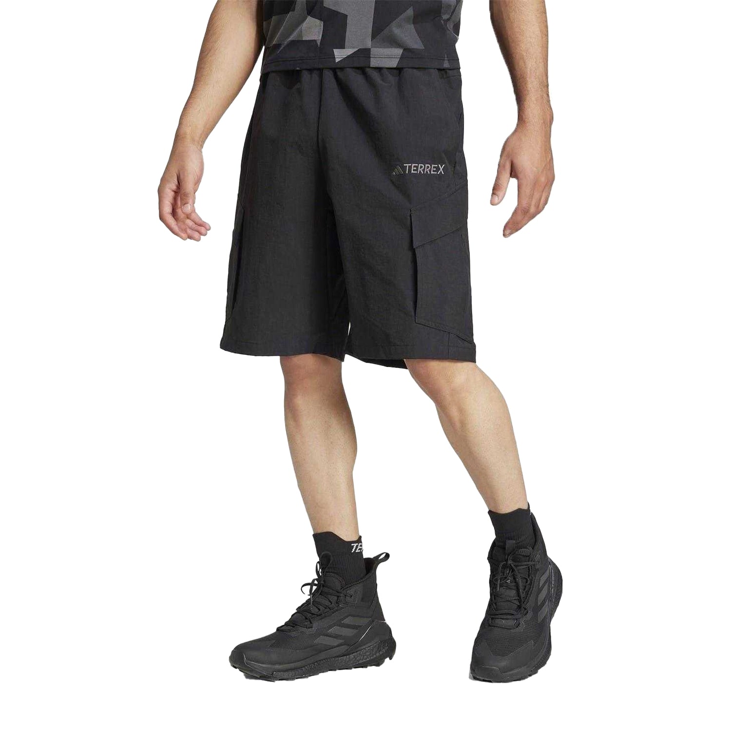 Black - Lifestyle - Adidas Mens Terrex Polyamide Cargo Shorts