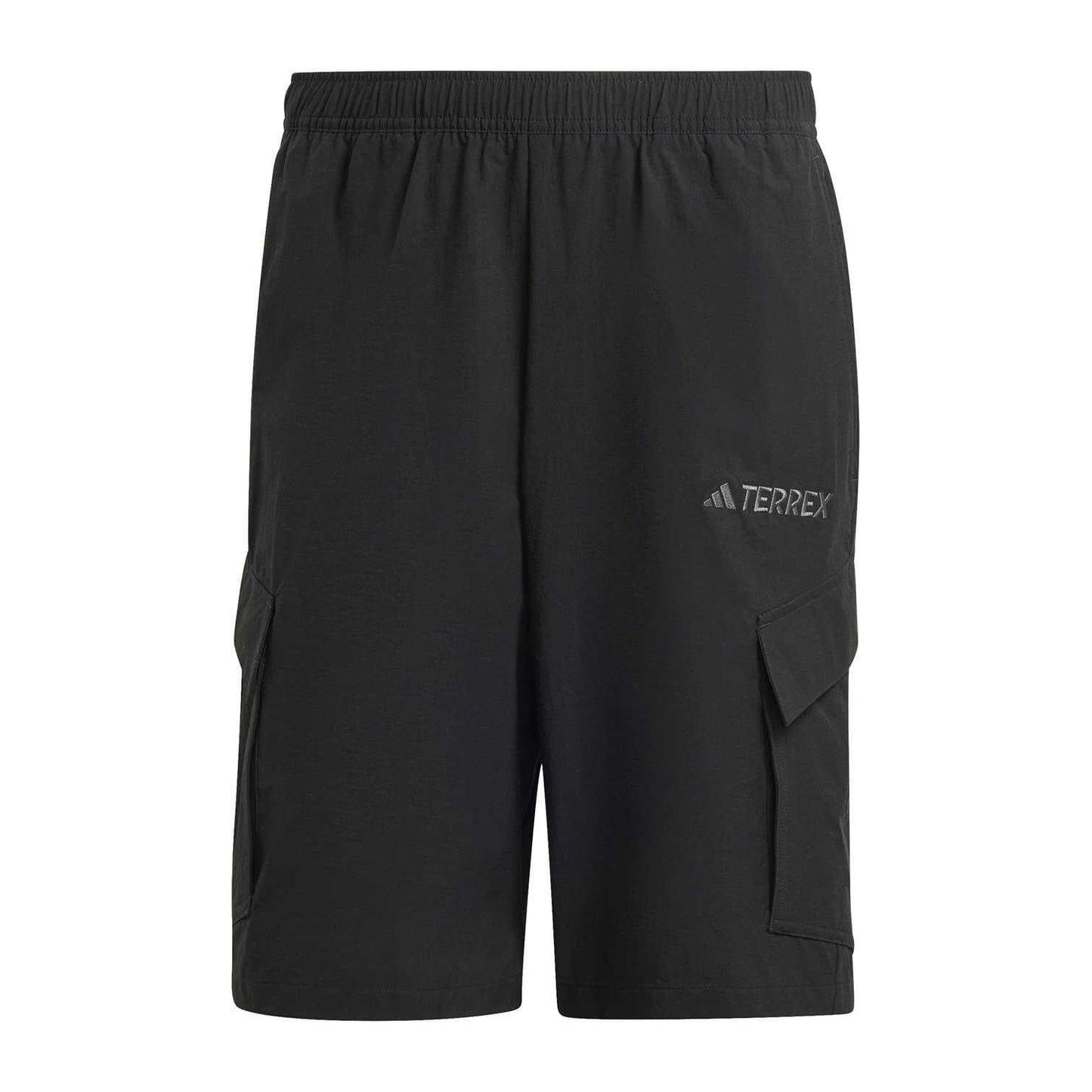 Black - Front - Adidas Mens Terrex Polyamide Cargo Shorts