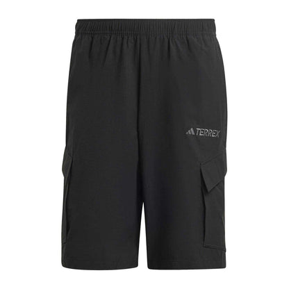 Black - Front - Adidas Mens Terrex Polyamide Cargo Shorts