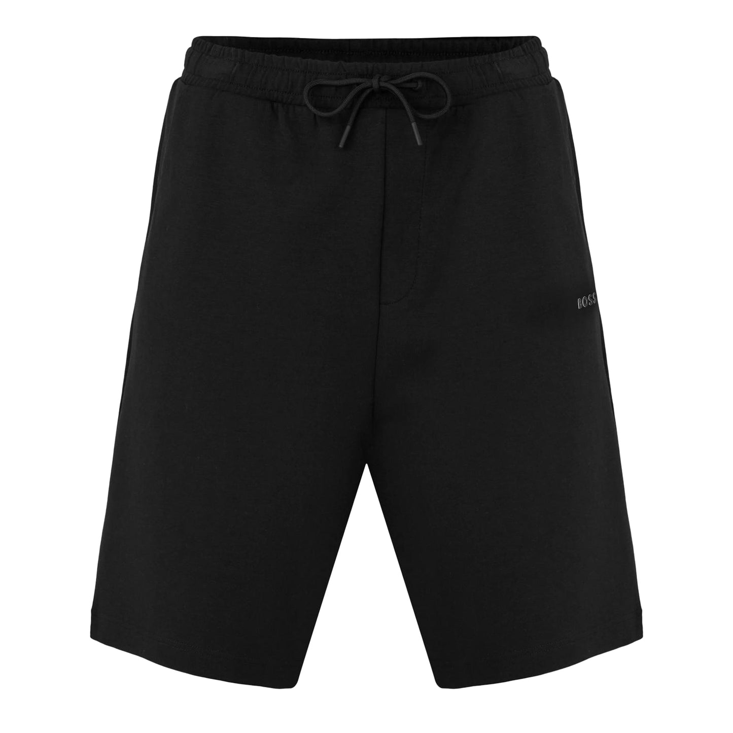 Black - Front - Boss Mens Drawstring Waist Sweat Shorts