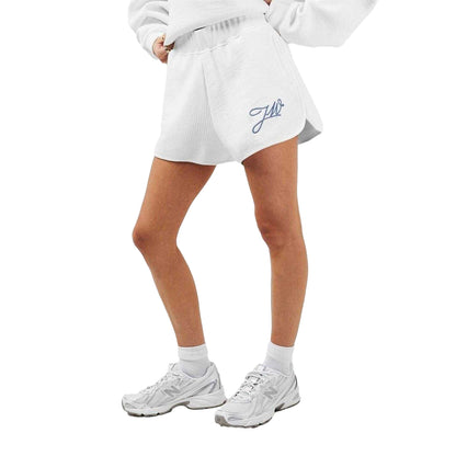 Vintage White - Lifestyle - Jack Wills Womens-Ladies Ribbed Relaxed Fit Sweat Shorts
