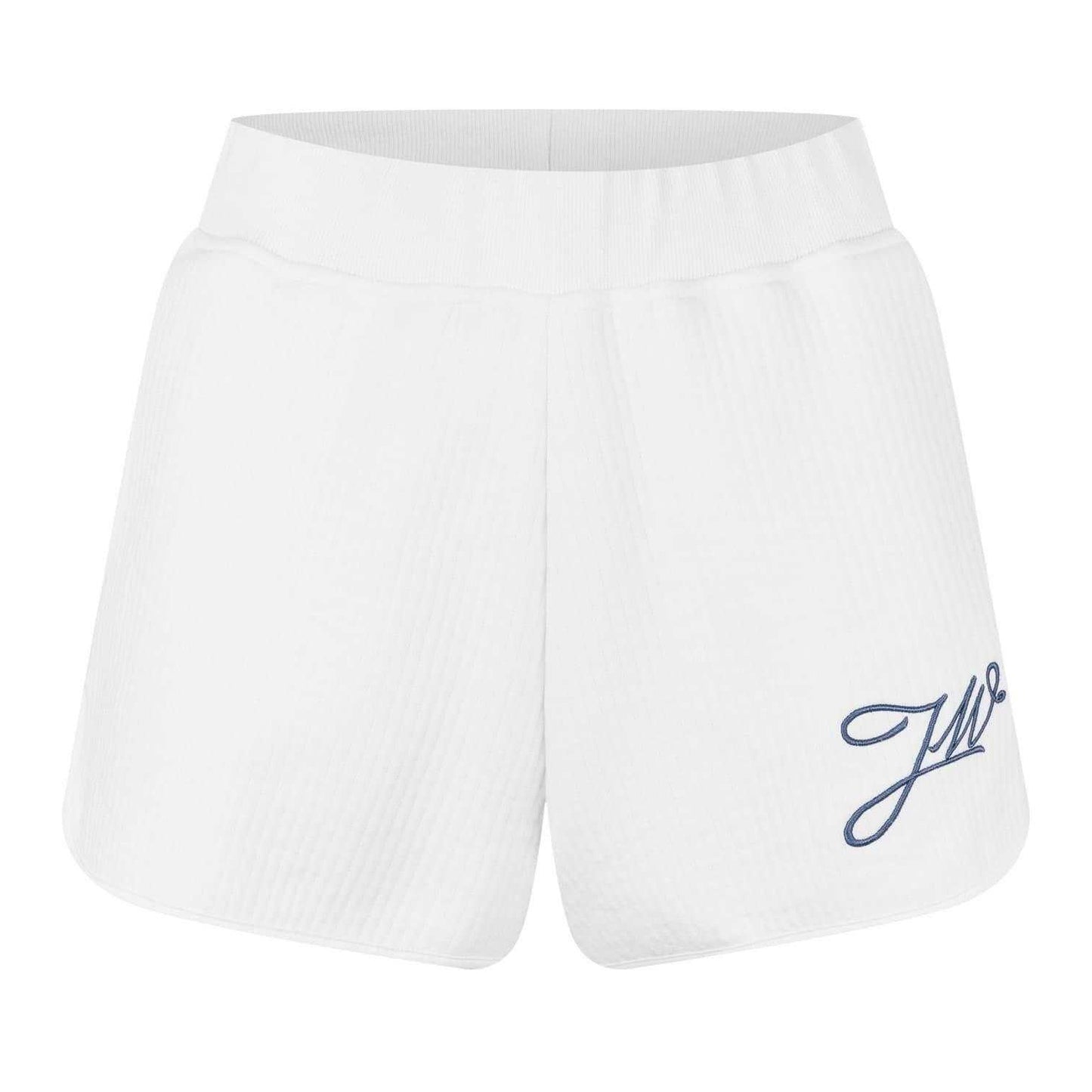 Vintage White - Front - Jack Wills Womens-Ladies Ribbed Relaxed Fit Sweat Shorts