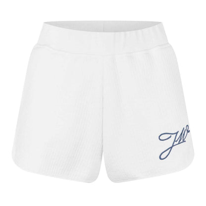 Vintage White - Front - Jack Wills Womens-Ladies Ribbed Relaxed Fit Sweat Shorts