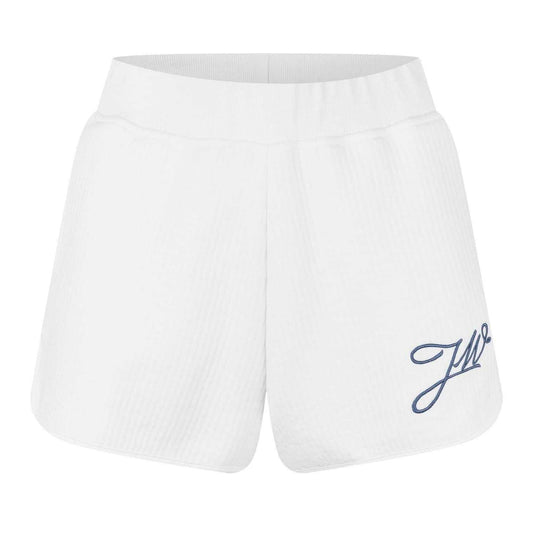 Vintage White - Front - Jack Wills Womens-Ladies Ribbed Relaxed Fit Sweat Shorts