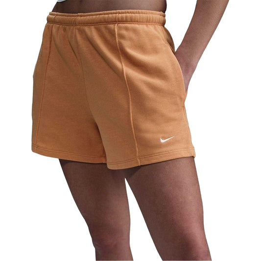 Copper - Front - Nike Womens-Ladies Relaxed Fit Sweat Shorts
