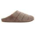 Mink - Side - FitFlop Womens-Ladies Chrissie Corduroy Fleece Lined Slippers