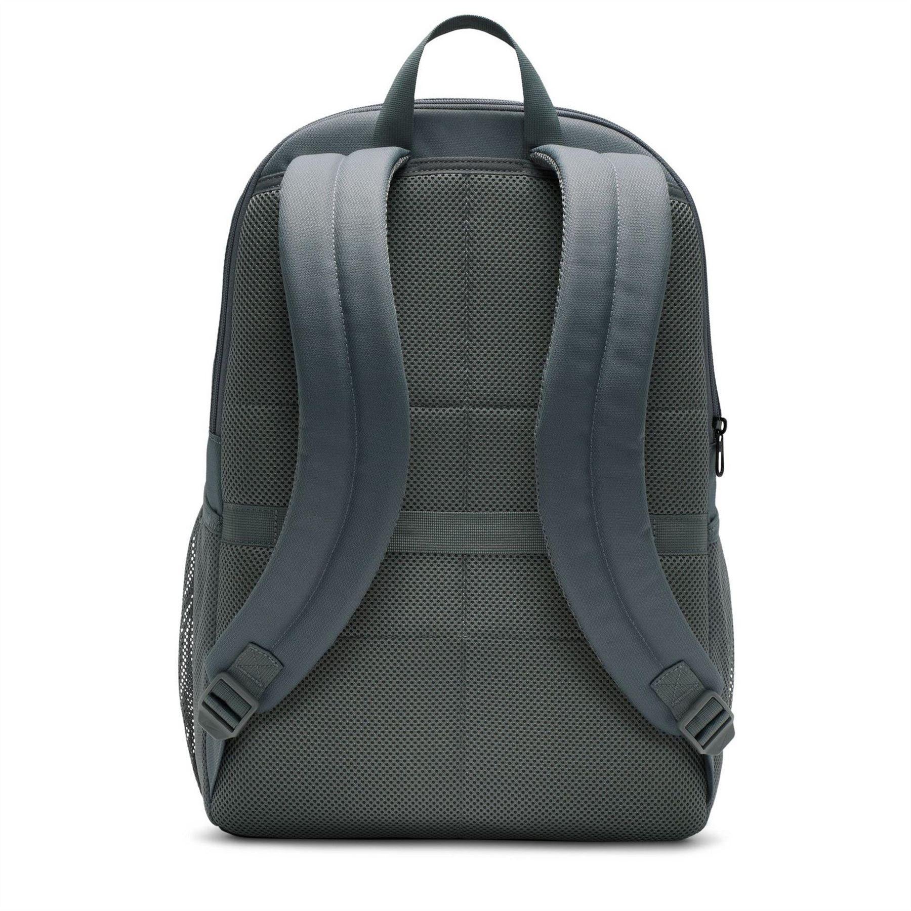 Grey - Back - Nike Unisex Adult Brasilia Logo Backpack