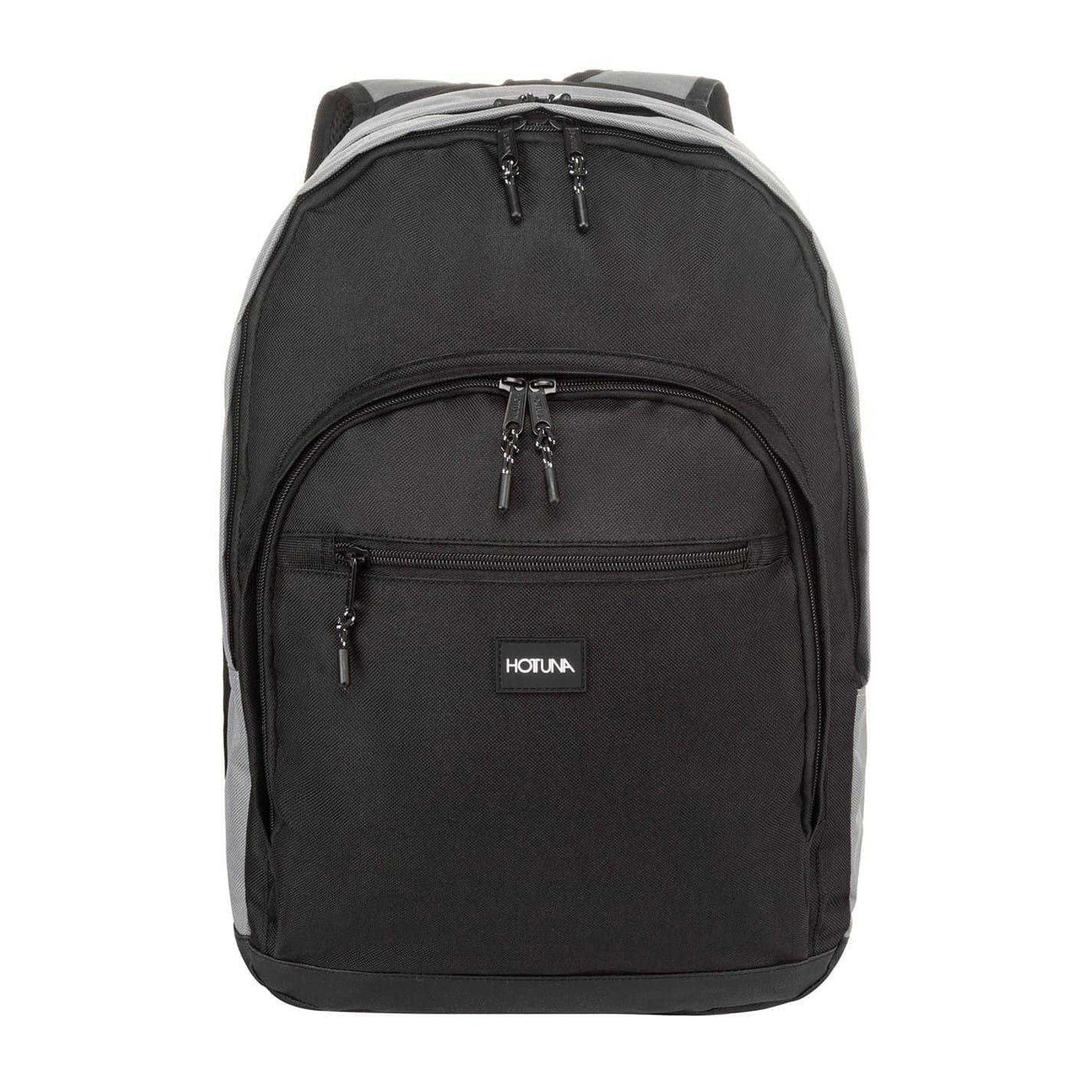 Grey Marl - Front - Hot Tuna Two Tone Polyester Backpack