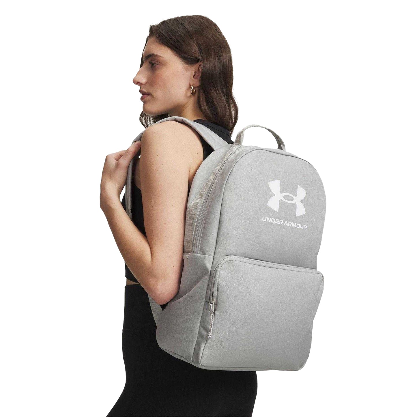Titanium-White - Side - Under Armour Unisex Adult Essential Backpack