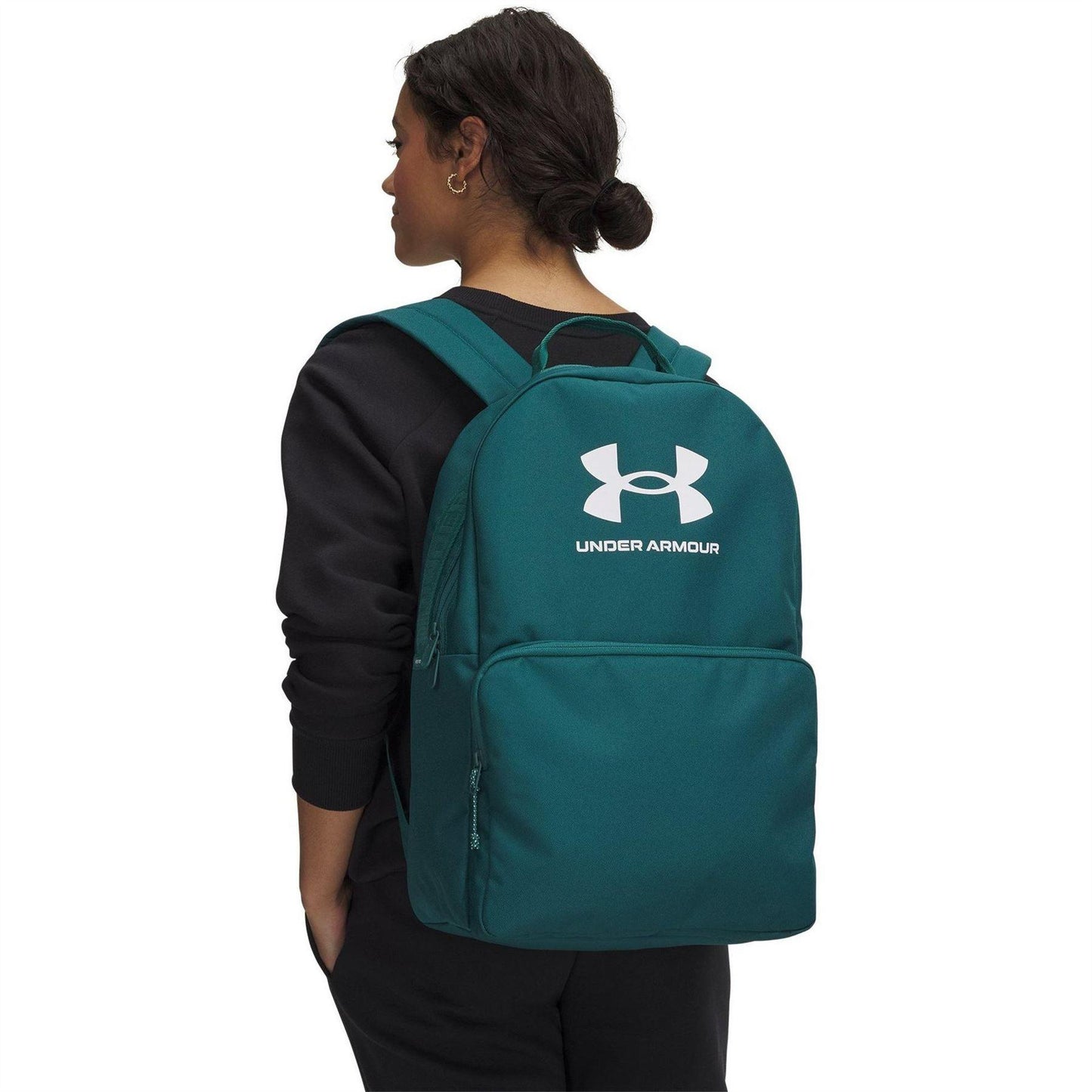 Green-White - Side - Under Armour Unisex Adult Essential Backpack