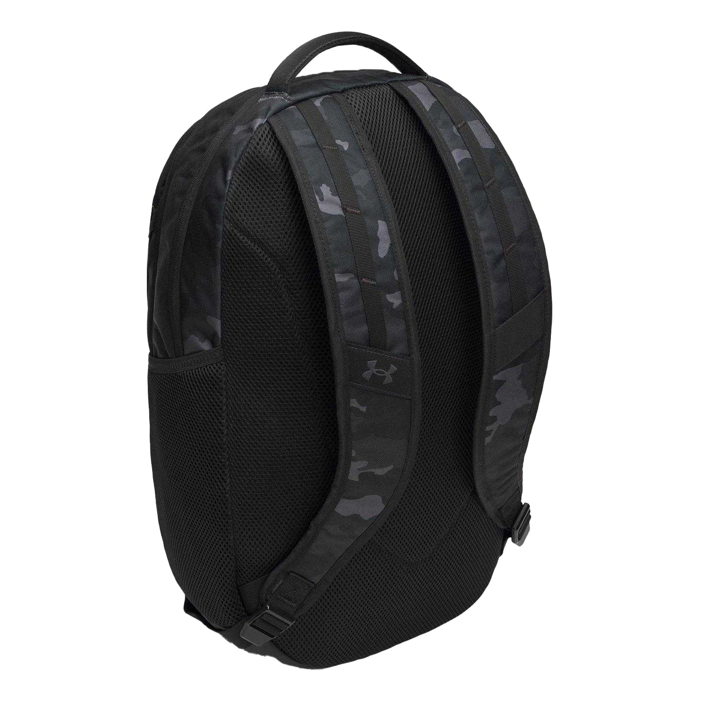 Black-Silver - Back - Under Armour Hustle 6.0 Camo Sport Backpack