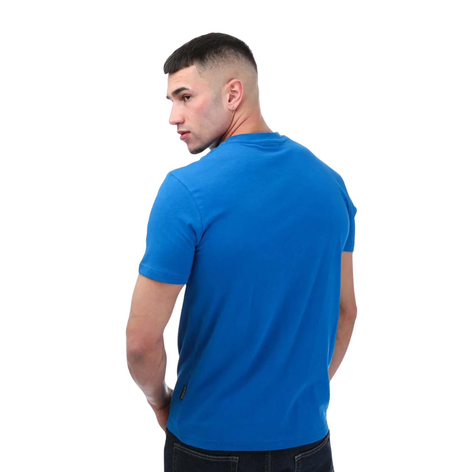 Blue - Back - Napapijri Mens S Frame Crew Neck T-Shirt